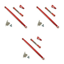 3set for MN86S MN86 MN86KS MN86K MN G500 Upgrade Parts Metal Steering Pull Rod Servo Link Rod 1/12,Red