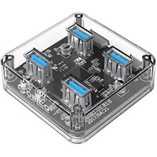Hub USB 3.0 de 4 portas, mini hub de expansão USB portátil para MacBook, Chromebook, notebooks, PCs, iPhones e smartphones.