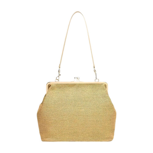 Straw Beach Bag Oversized Straw Shoulder Bag Durability-brown