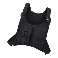Sac de poitrine pour hommes et femmes, sac de gilet de-Noir