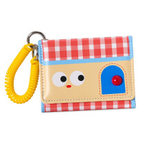 Cartoon House Shaped Spring Rope Fold Wallet Card Holder-Yellow