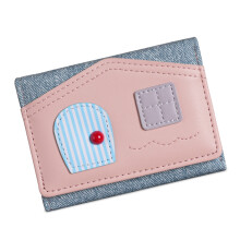 Fashionable PU Leather Wallet In Bright Colors with-light blue