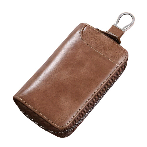 Unique Textured PU Leather Car Key Cover Holds Multiple Keys-2