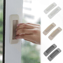 (Khaki) Adhesive Handle for Cabinet Door Glass Window Drawer Furniture
