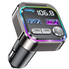 Bluetooth FM vysielač do auta, adaptér do zapaľovača cigariet, rýchlonabíjačka USB-C QC PD 36W, adaptér do autorádia