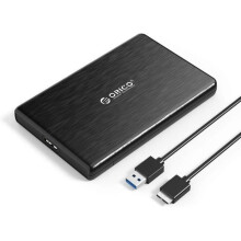 Ulkoinen USB 3.0 -kiintolevykotelo 2,5" 7 mm/9,5 mm SATA III -kiintolevylle ja SSD-levylle, työkaluton, musta