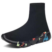 (5.5, camouflage) High Top Men's Vulcanize Breathable Slip-on Sock Sneaker