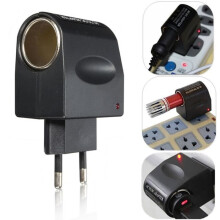 Adaptér/prevodník 12V DC z autozapaľovača do zásuvky EÚ, 500mA, kompaktný napájací zdroj