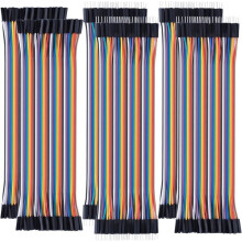 20 cm:n 240-osainen koekytkentälevyn hyppyjohdinsarja, uros-naaras, uros-uros, naaras-naaras Dupont-kaapelit