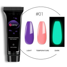 9Pcs/Set Crystal Gel Temperature Color Changing Luminous Manicure Extension Gel