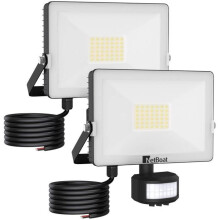 kpl 30 W:n LED-valonheittimiä liiketunnistimella, 2700 lm, 6000 K, IP66-vedenpitävä, ulkovalot, 2 m:n johto