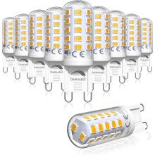 G9 LED-lamppu 4 W:n vastaava teho 35 W, 420 lm, lämmin valkoinen 3000 K, välkkymätön, AC 220–240 V, 10 kpl:n pakkaus