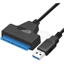 Adaptér USB na SATA pre 2,5-palcový SSD a HDD, USB 3.0 SATA III, čierny