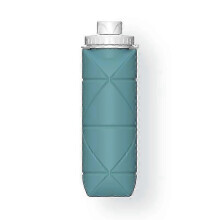 Collapsible Water Bottles Leakproof Valve Reuseable Silicone Foldable Travel Water Bottle for Gym Camping Hiking Travel Sports1pcgreen