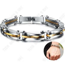 Unisex Titanium Steel Symbolic Bracelet, Strength and Elegance Gift Box Included