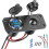 12V Marine USB Socket Panel, 12 Volt Dual USB QC3.0 and PD3.0 Car Charger, Aluminum Switch Panel Socket 1