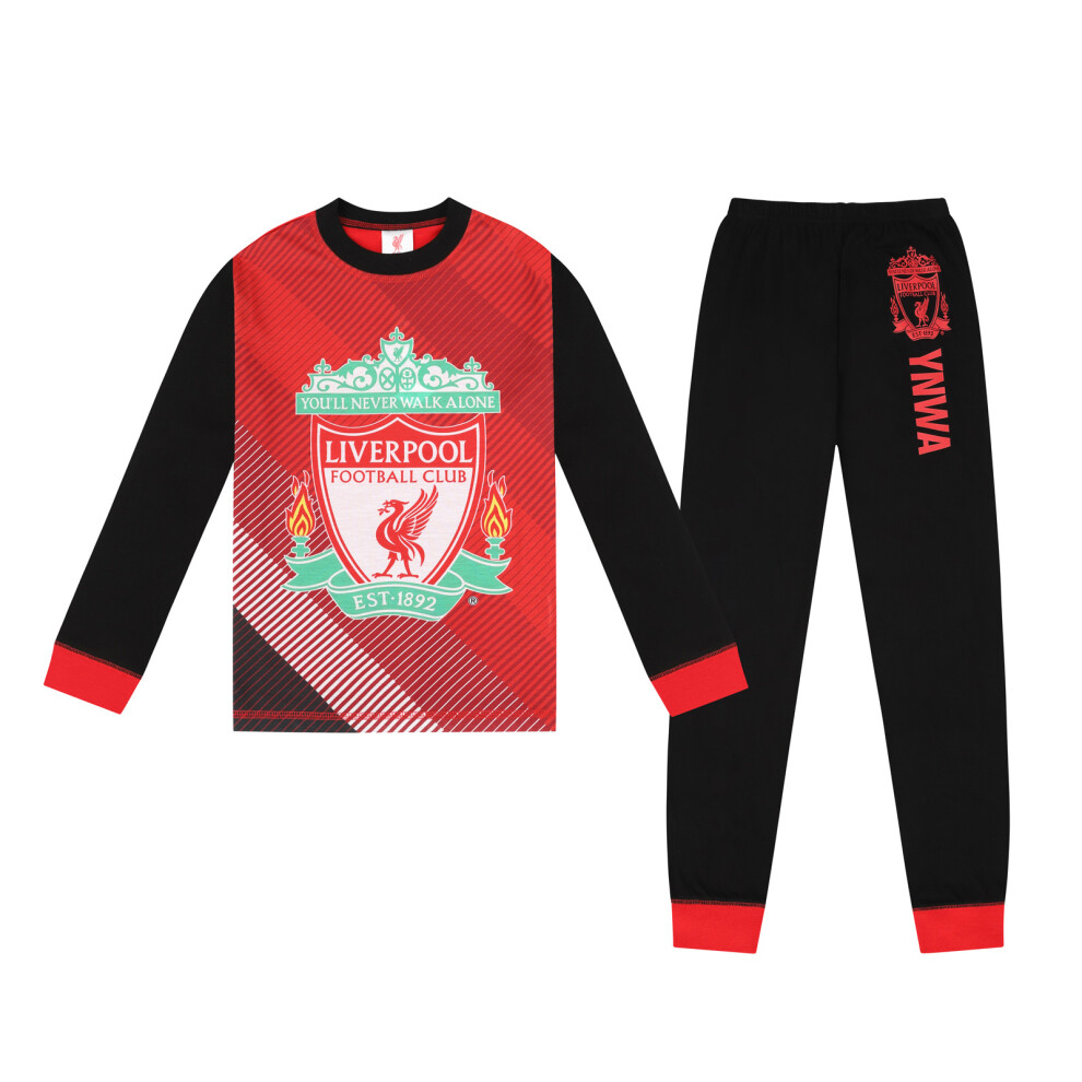 Liverpool Fc Official Football Gift Boys Sublimation Long Pyjamas 3-4 Years Red