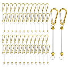 50 St Pärlbara Nyckelringstänger, Pärlnyckelringstillverkningssats Nyckelringstillbehör Berlocker Pärlor DIY Blank Metallnyckelring