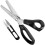 Pinking Shears Sewing Scissors with Thread Cutter, 22.86 cm Total Length, Black Handles, Sharp Zigzag Blades for Fabric 1