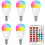 Color Changing Dimmable Bulb Set, 6W, Remote Control, 5 Pack, 2700K Warm White, Energy Saving 1