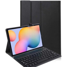 Capa com teclado QWERTY retroiluminado Bluetooth para Samsung Galaxy Tab A8 de 10,5 polegadas SM-X200 X205 X207 preta