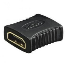 Adaptador HDMI fêmea-fêmea reto para Full HD 1080p, conector compacto para configuração de home theater