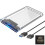 Gabinete externo para HDD/SSD SATA de 2,5 polegadas com USB 3.0 de 6 Gbps, suporta até 2 TB e não requer ferramentas para instalação. 1