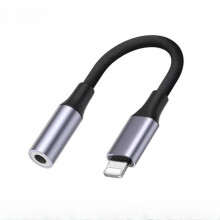 Adaptador Lightning para conector de 3,5 mm para iPhone, áudio de alta fidelidade, compatível com iPhone 7 a 15.