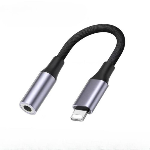 Adaptador Lightning para conector de 3,5 mm para iPhone, áudio de alta fidelidade, compatível com iPhone 7 a 15.