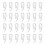 100 White Plastic Curtain Hooks for Rails, Windows, Doors and Shower Curtains 1
