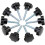 10 Pcs M6 x 40 Star Knobs Female Thread Black Plastic Knurled Tightening Knobs for Equipment 1