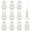 10 Pack E14 Lamp Holder Plastic 250V 2A Vintage Bulb Socket Adapter, White 1