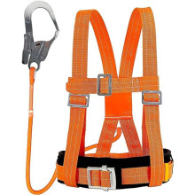 Safety Harness with Lanyard, Fall Protection Harness with Padded Waist Support, 100 kg Load Capacity, Adjustable for Men
