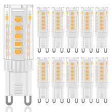 10 Pack G9 LED Bulbs Warm White 3W 300lm 3000K Halogen Replacement for Home Lighting