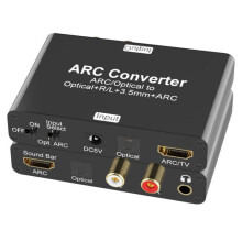 HDMI ARC Audio Extractor, Optical Toslink SPDIF to SPDIF RCA L/R 3.5mm Audio Converter DAC for TV