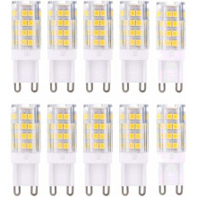 G9 LED Bulbs, Warm White 3000K, 5W Equivalent to 40W Halogen, 420 Lumens, Non Dimmable, Pack of 10