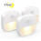 Conjunto de 3 luminárias de parede internas com LED branco quente e sensor de movimento para corredores e escadas. 1