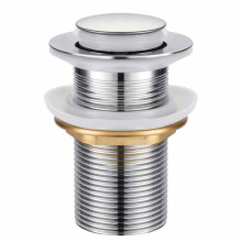 Universal Zinc Alloy Bathroom Sink Drain, Non Overflow Pop Up Valve, Chrome Plated Stainless Steel