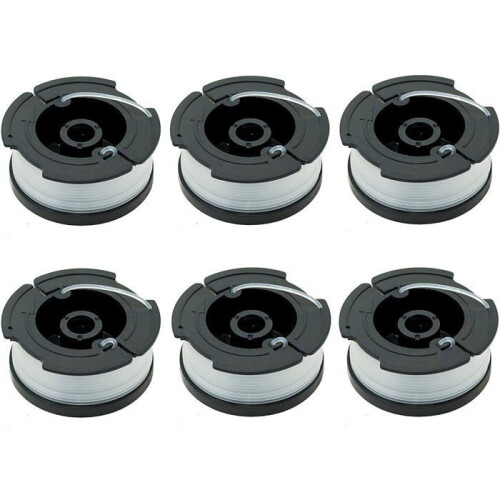 6 Pack A6481 A6485 Trimmer Spool Replacement for Cordless Grass Trimmers, Durable Nylon Line
