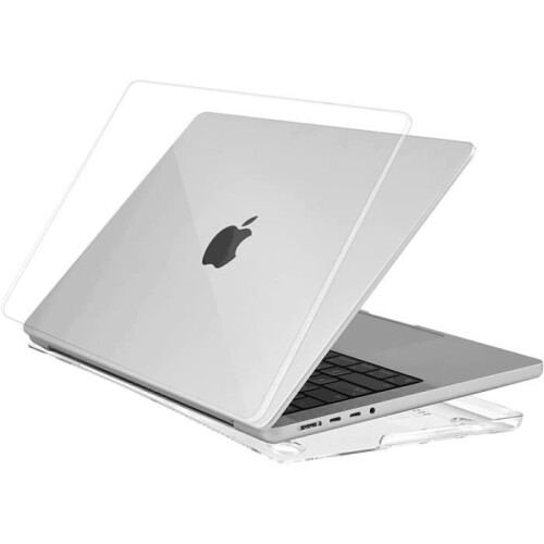 Capa rígida transparente compatível com MacBook Pro 2021 A2442 de 14 polegadas.