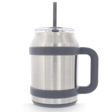 50 Oz Durable Stainless Steel Tumbler with Handle, Insulated Design, Includes Straw and Leak-Proof Lid, Keeps Beverages Cold