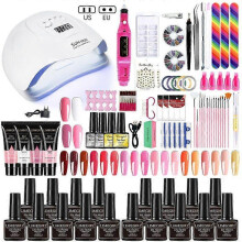 Nail kit Nail Lamp UV Gel Nail Polish Kit Manicure Art Tools Set Top Base Nail Drill Machine set L