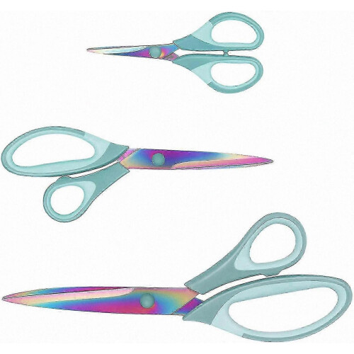 Office Scissors, Sewing Scissors, Left Handed Scissors, Titanium Scissors, Professional Super Sharp, Soft And Comfortable Handle, Multi-purpose, Blue