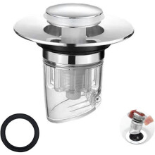 Bathroom Sink Drain Stopper, Pop Up Basin Plug, Universal Bathtub Drain Filter, Durable Sink Waste Stopper for Home Use