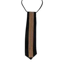 Elegant Knitted Pearls Necktie Hand-Beaded Long Necktie-Black
