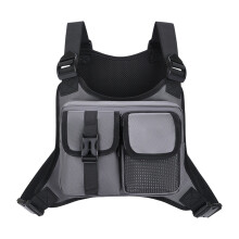 Chest Bag for Men Women,Outdoor Sports Vest Bag Chest Pack-Gray