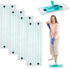 Náhradné návleky na mop z mikrovlákna, 4 kusy s pútkom, kompatibilné s Clean Twist M Micro Duo