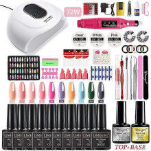 (LH04-1) Manicure Set With 120/75W/54W Led Nail Lamp Nail Set 35000RPM Nail drill Machine 30/24 Color