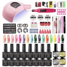 (LH03-2) Manicure Set With 120/75W/54W Led Nail Lamp Nail Set 35000RPM Nail drill Machine 30/24 Color