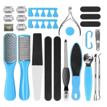 Professional Manicure Foot Scrubber Nail Tools Supplies Set, Foot Exfoliator Scrub Callus Cuticle